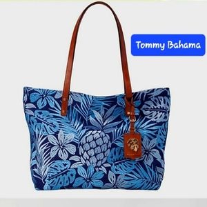 Tommy Bahama Embroidered Pineapple Patch Tote!